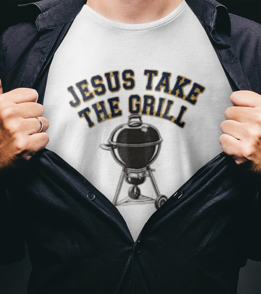 Jesus Take The Grill Black Kettle Charcoal Grill T-Shirt