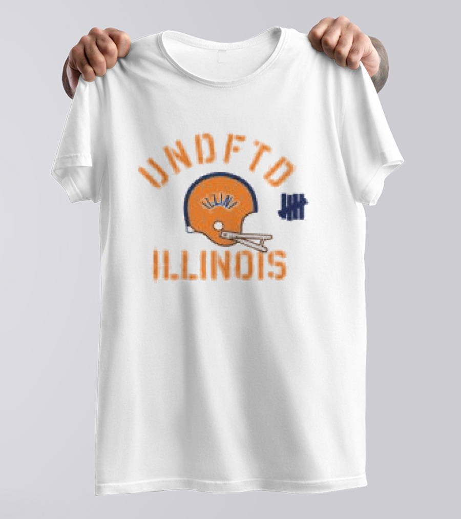 Undefeated Illinois Vintage Football Helmet And Stars T-Shirt