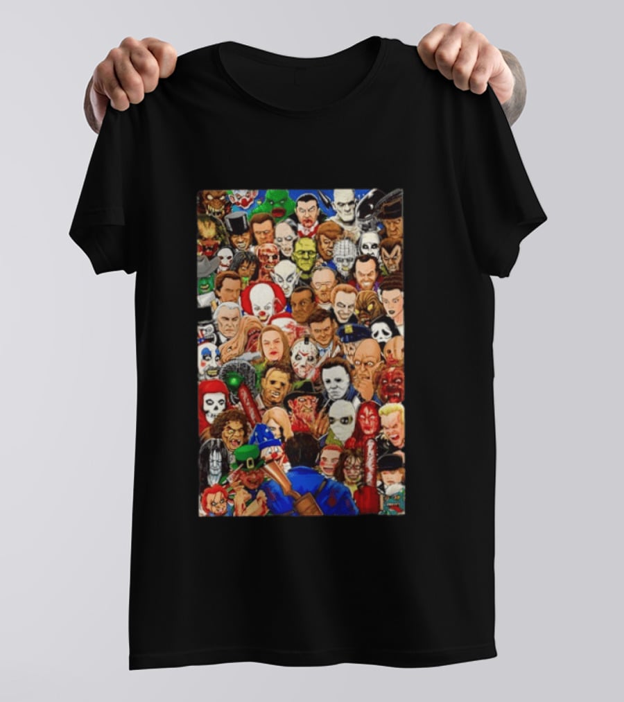Horror Movie Icons Collage Halloween 2026 Collection T-Shirt
