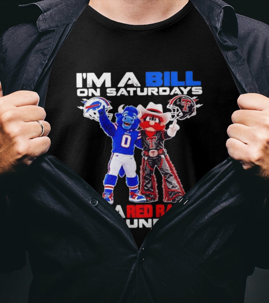 Buffalo Bills And Texas Tech Red Raiders Football Weekend Mascots Fan T-Shirt