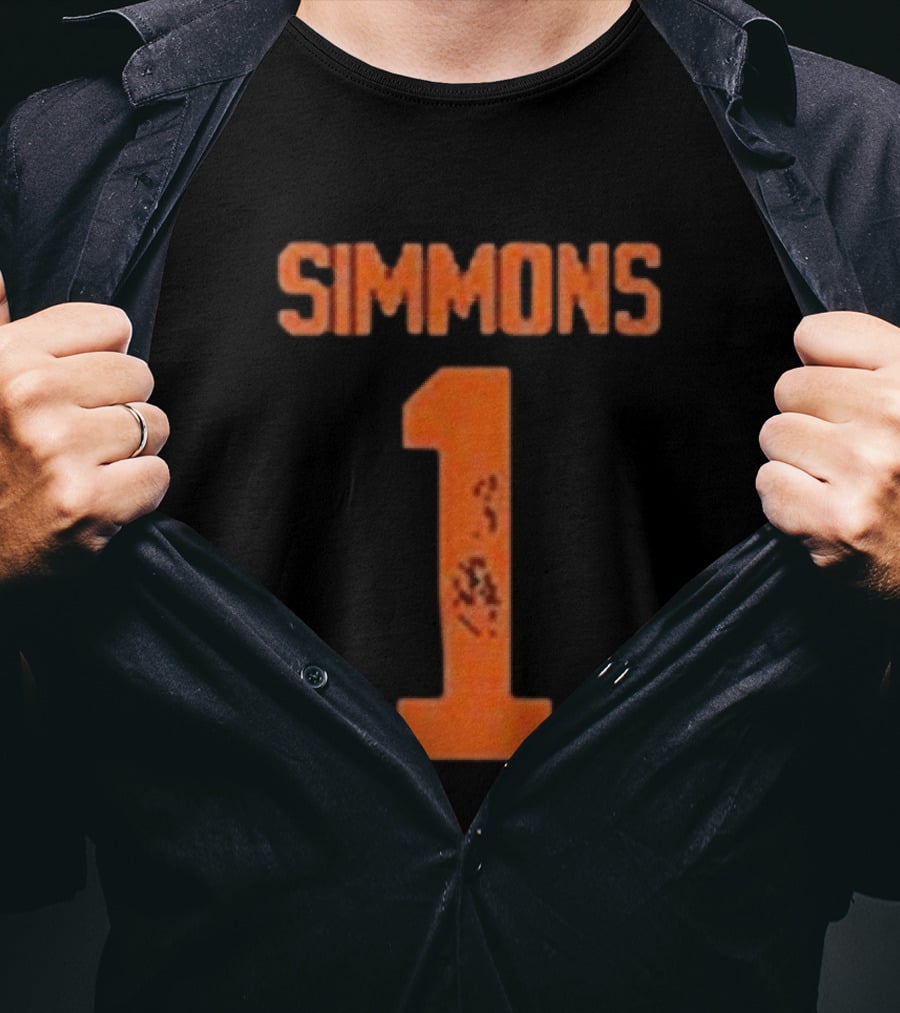 SIMMONS 1 Texas Longhorns Football T-Shirt