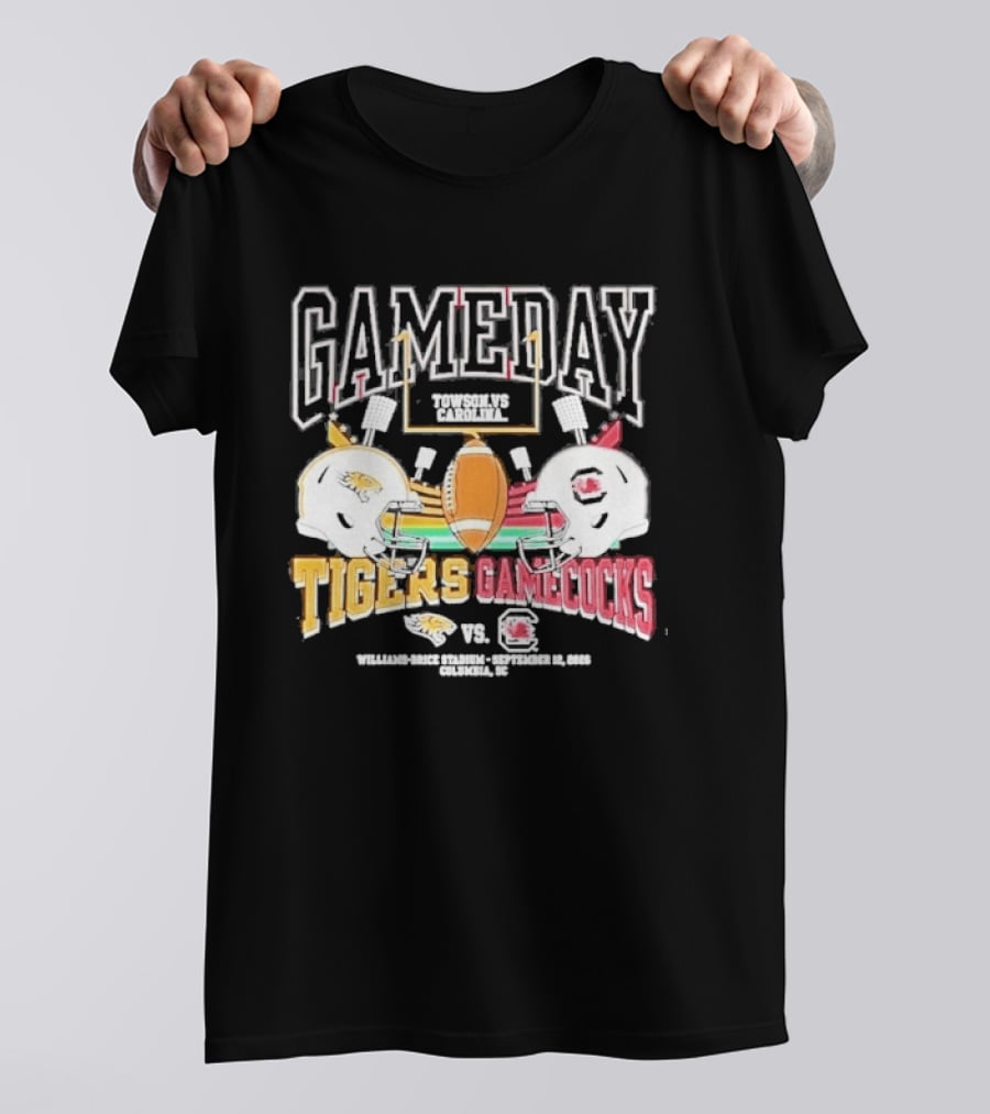Gameday Towson Tigers Vs South Carolina Gamecocks Football September 12 2026 T-Shirt