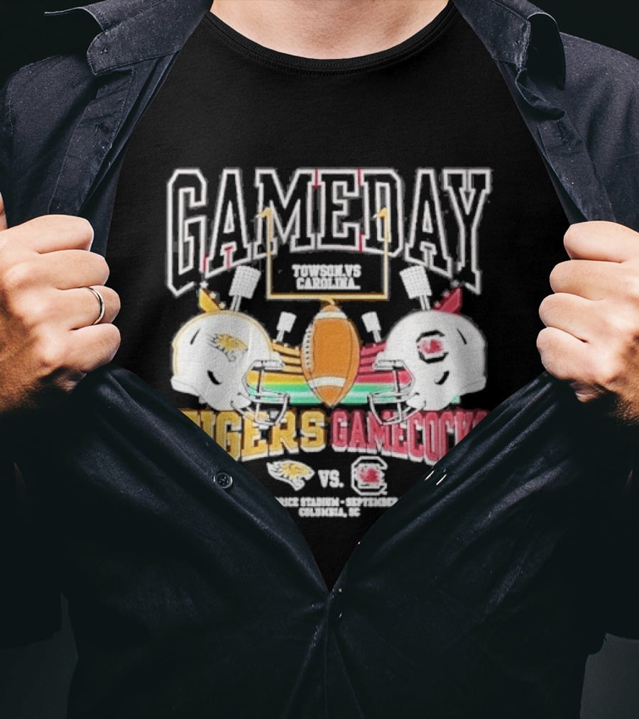 Gameday Towson Tigers Vs South Carolina Gamecocks Football September 12 2026 T-Shirt