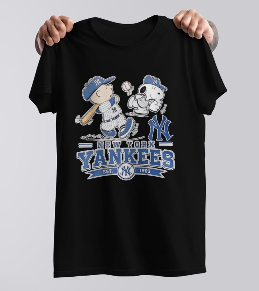 Charlie Brown Snoopy New York Yankees Est 1903 T-Shirt