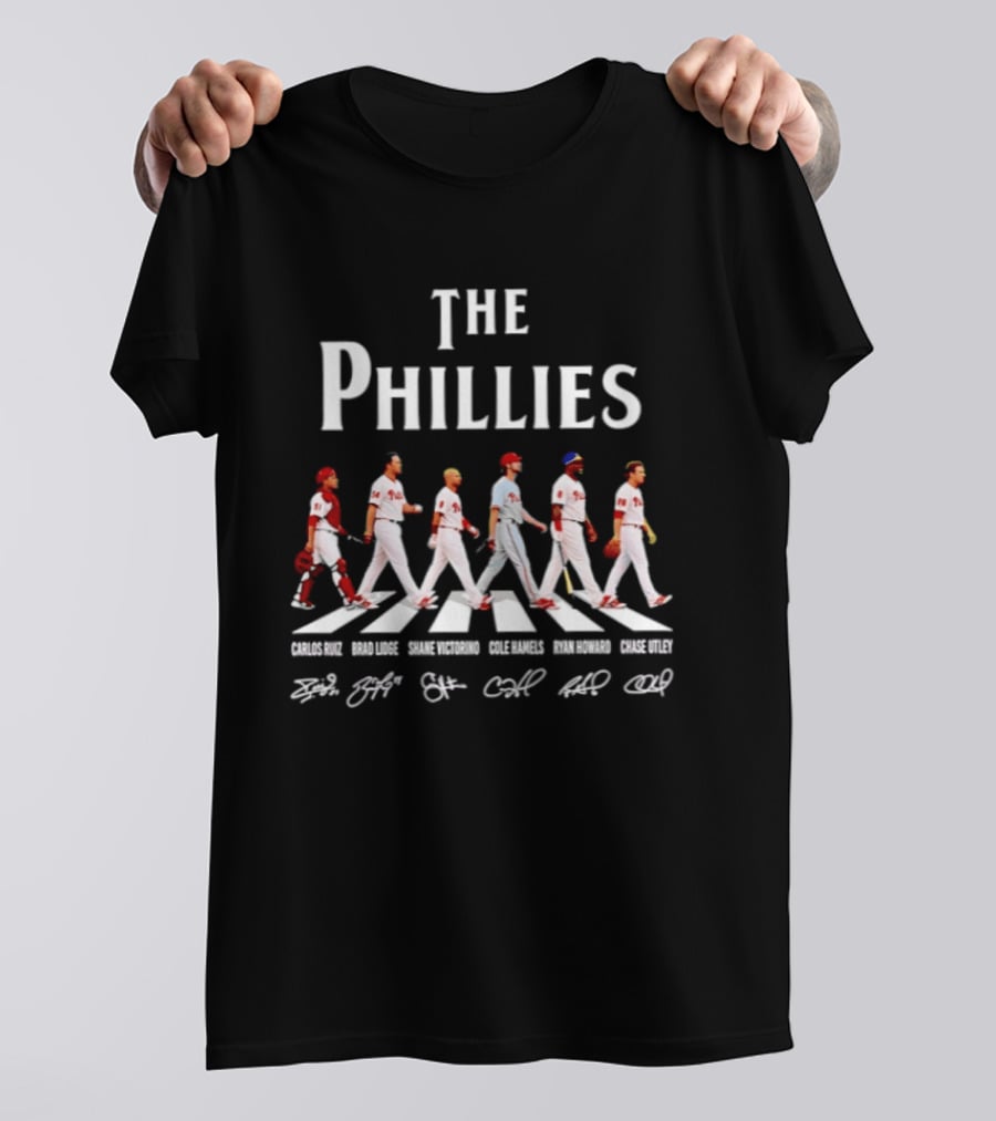 Philadelphia Phillies Abbey Road Player Signatures T-Shirt