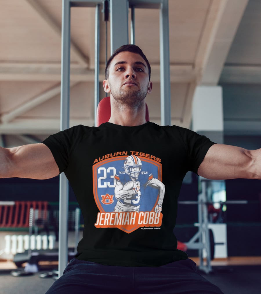 Jeremiah Cobb 23 Auburn Tigers Running Back Football Player T-Shirt