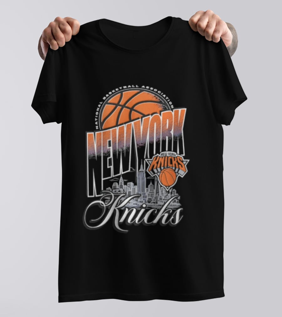 New York Knicks Basketball Skyline Something Inked T-Shirt