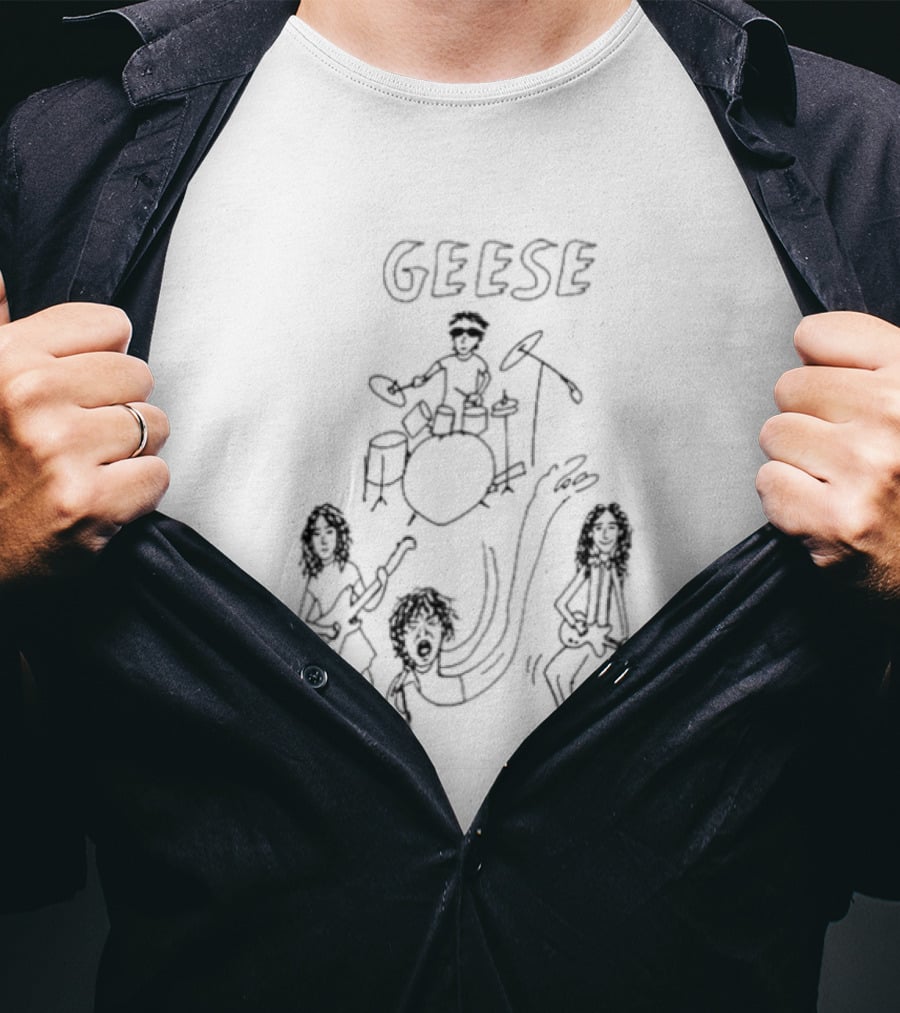 Geese Graham Coxon Blur Band Drumming Scene T-Shirt