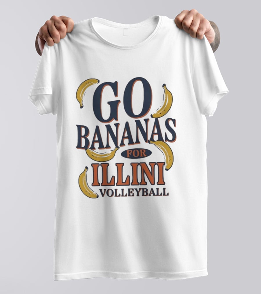 Go Bananas For Illini Volleyball Illinois Fighting Illini Women's Volleyball T-Shirt