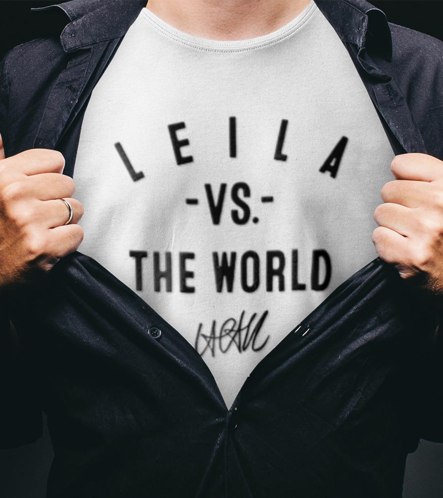 Leila VS The World Vintage Style Bold Text Arch T-Shirt
