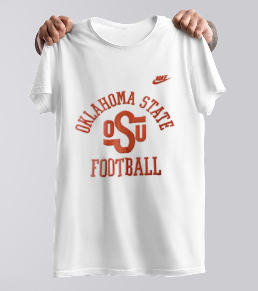 Oklahoma State OSU Football Retro Orange Cowboy Hat T-Shirt