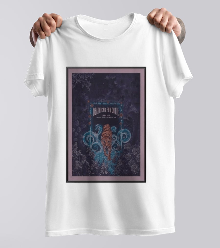 Death Cab For Cutie Cirque Royal Brussels September 30 2026 Tiger And Floral T-Shirt