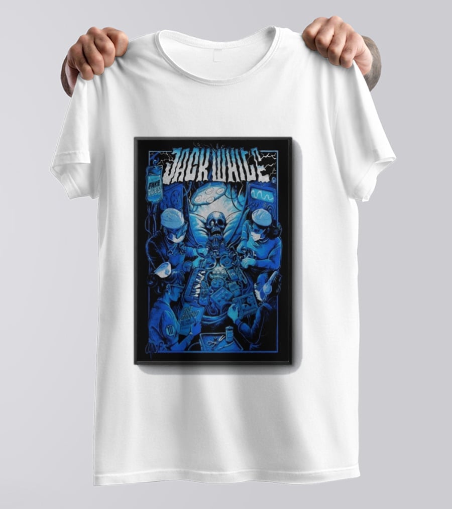 Jack White Del Mar CA 9 30 2026 Fake Blues Touring Skeleton Surgeons T-Shirt