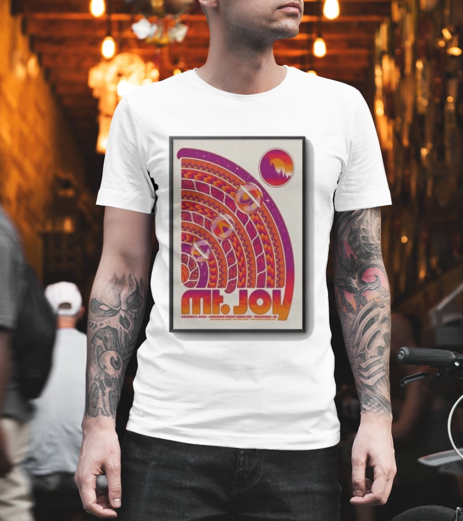 MT. Joy October 2 2026 Landmark Credit Union Live Milwaukee WI Psychedelic Sunset T-Shirt