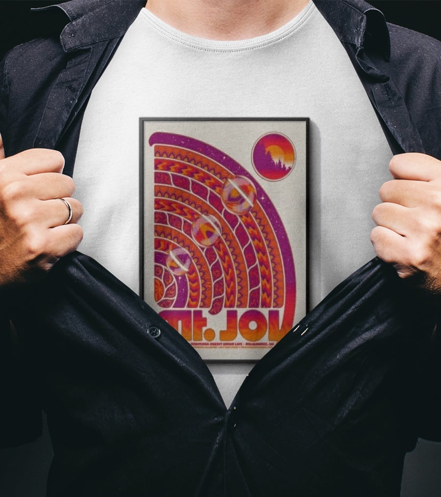 MT. Joy October 2 2026 Landmark Credit Union Live Milwaukee WI Psychedelic Sunset T-Shirt