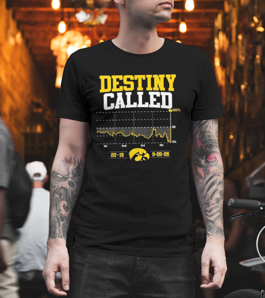 Iowa Hawkeyes Destiny Called 9 26 26 Football 2026 T-Shirt