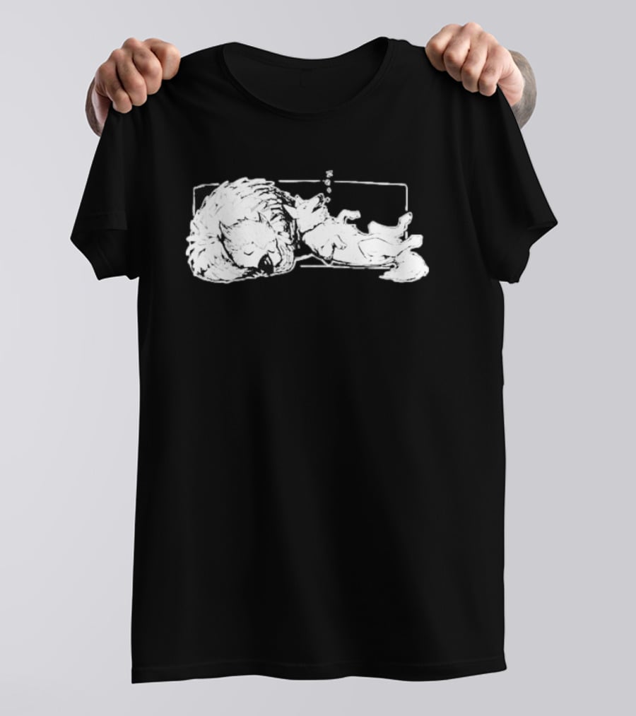 BaldurS Gate 3 Best Friends Owlbear And Dog Sleeping T-Shirt