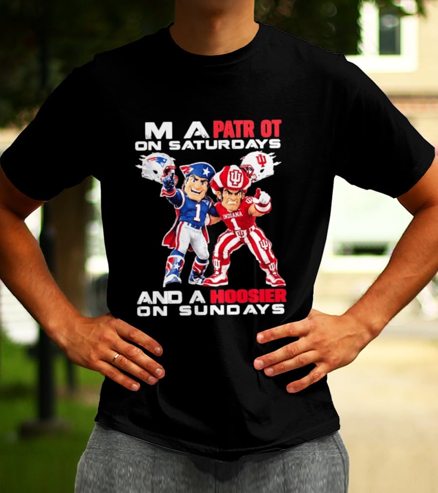 Patriot And Hoosier Football Saturdays Sundays Mascots T-Shirt