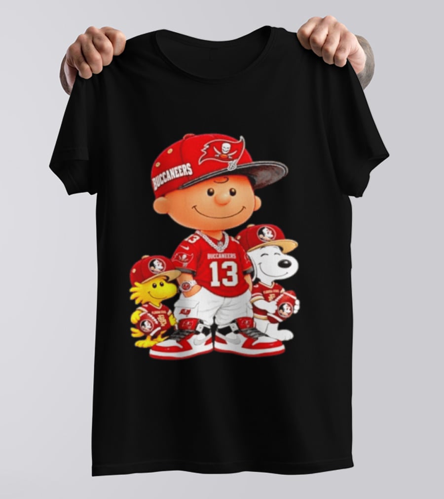 Charlie Brown 13 Snoopy Woodstock Buccaneers Florida State T-Shirt