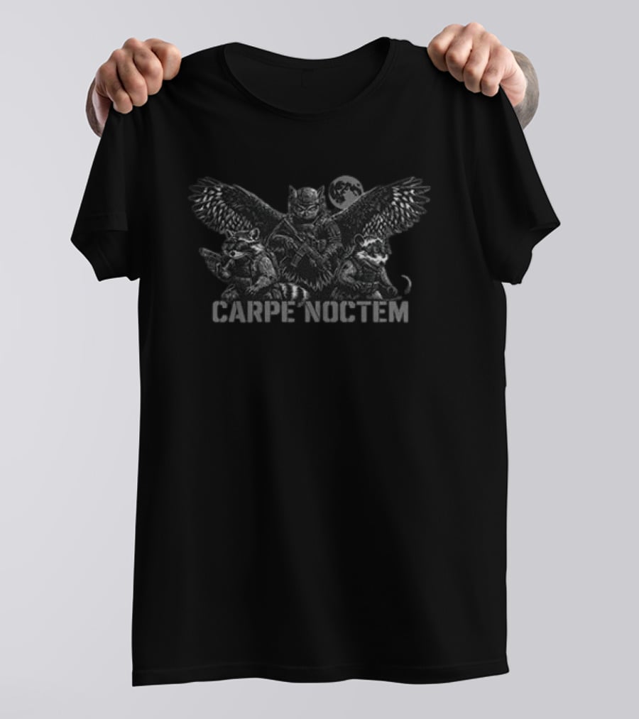Jd Delay Carpe Noctem Eagle Raccoon Opossum Tactical Animals T-Shirt