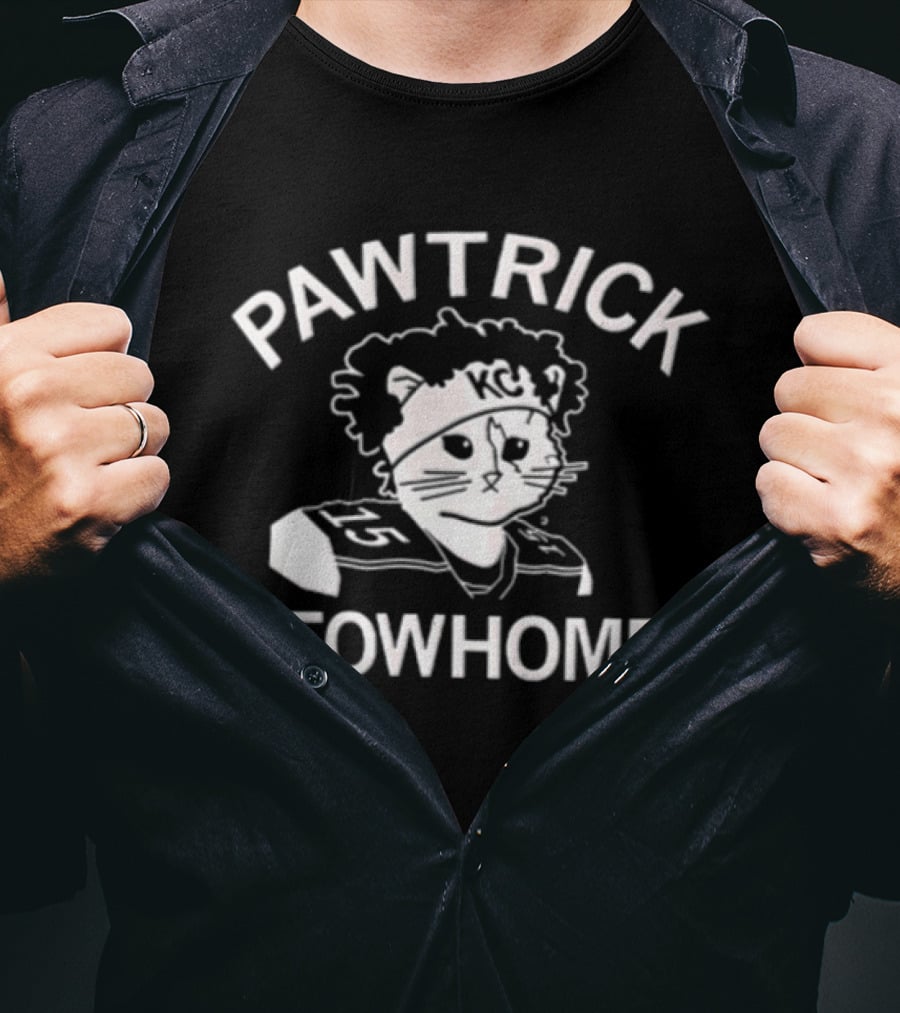 Pawtrick Meowhomes Kansas City Chiefs Cat T-Shirt