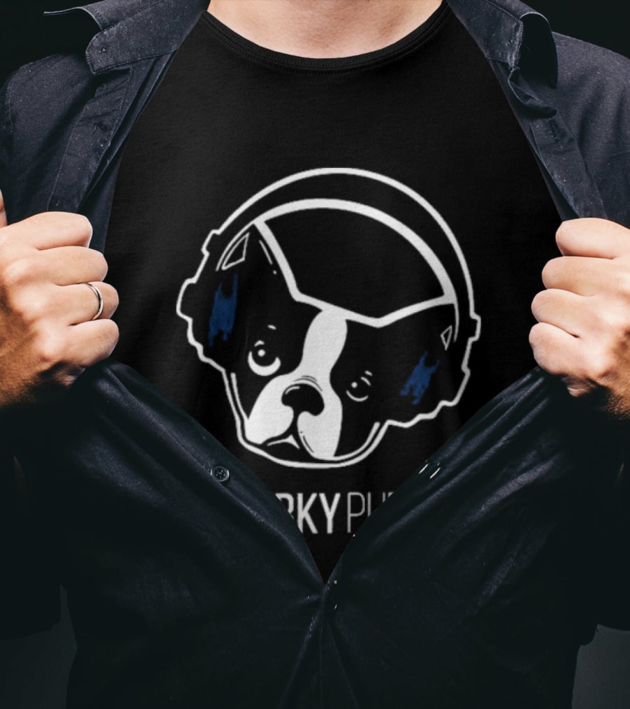 Snarky Puppy Dog With Headphones Music T-Shirt