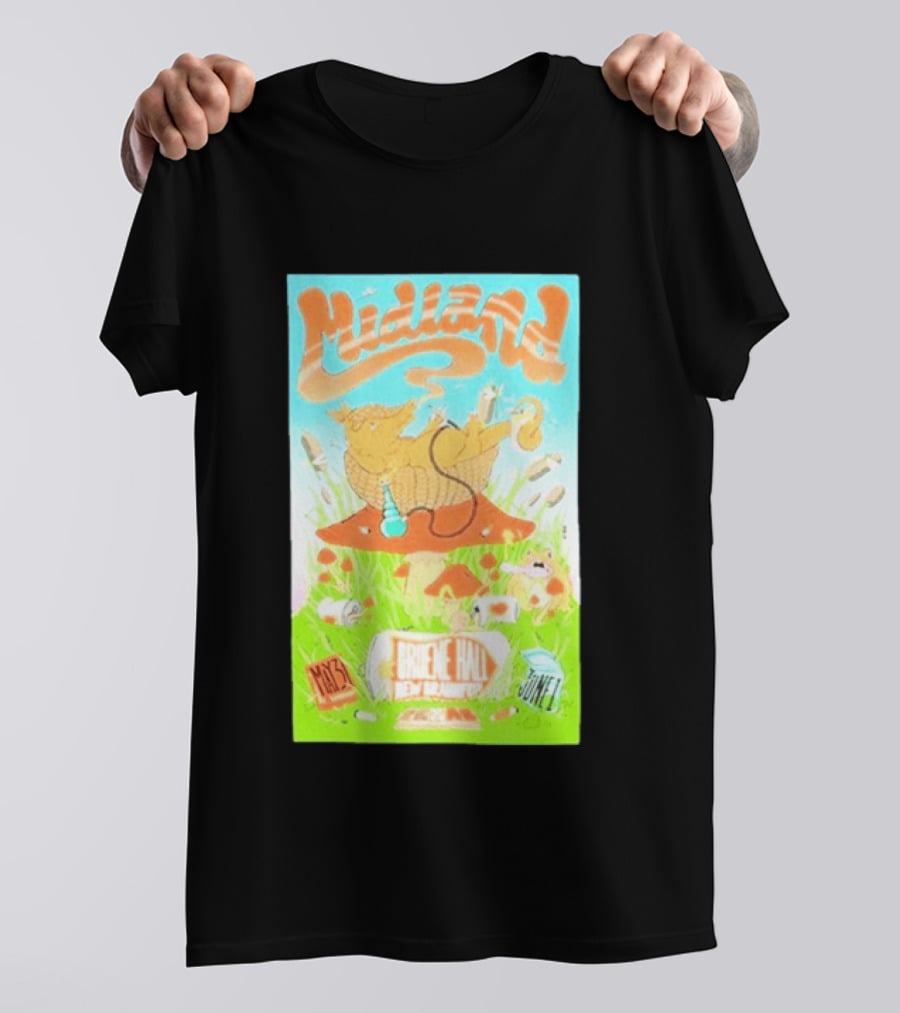 Midland Gruene Hall New Braunfels May 31 June 1 Armadillo On Mushroom T-Shirt