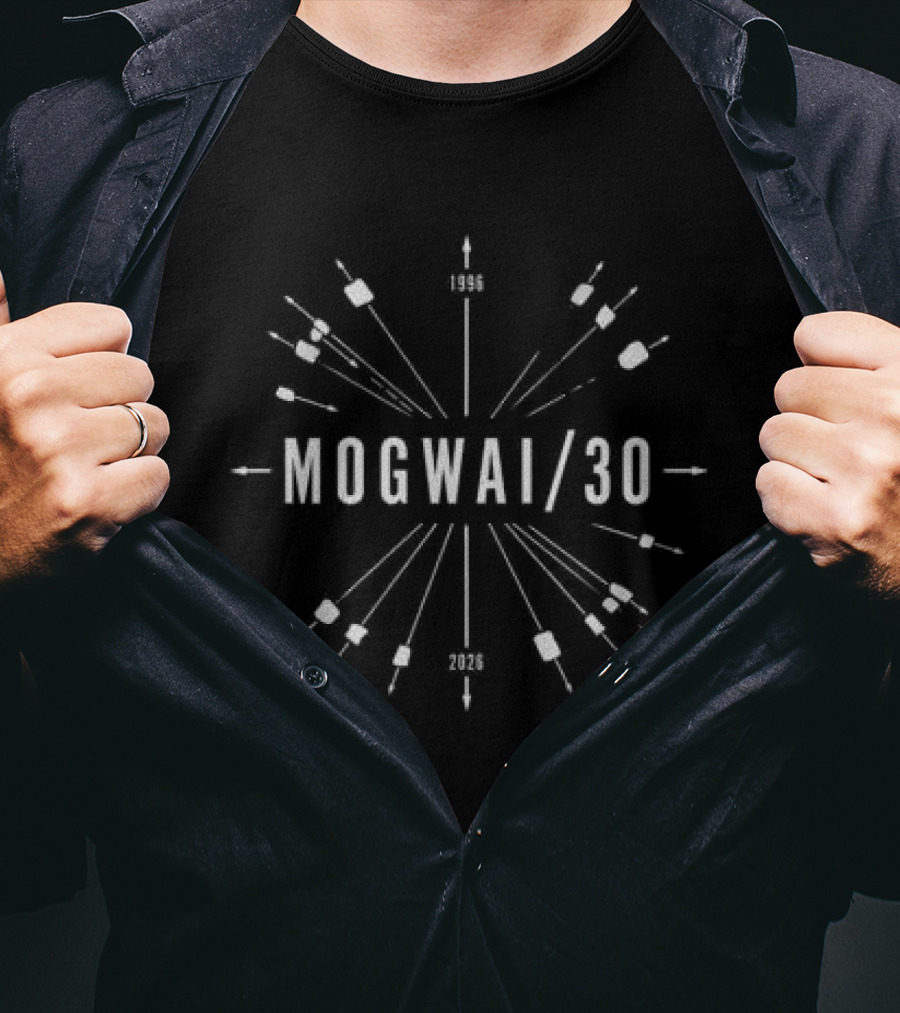 Mogwai 30th Anniversary Celebration Starburst Black Diagram T-Shirt