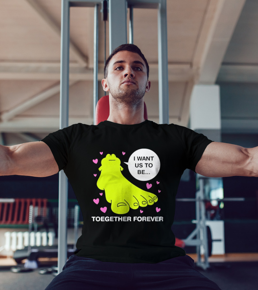 Frog I Want Us To Be Toegether Forever Pink Hearts T-Shirt