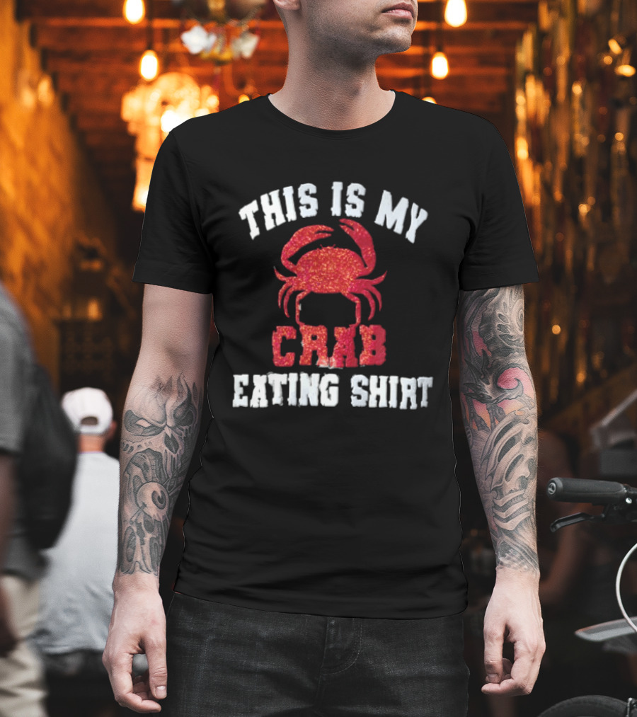 This Is My Crab Eating Red Glitter Crab T-Shirt