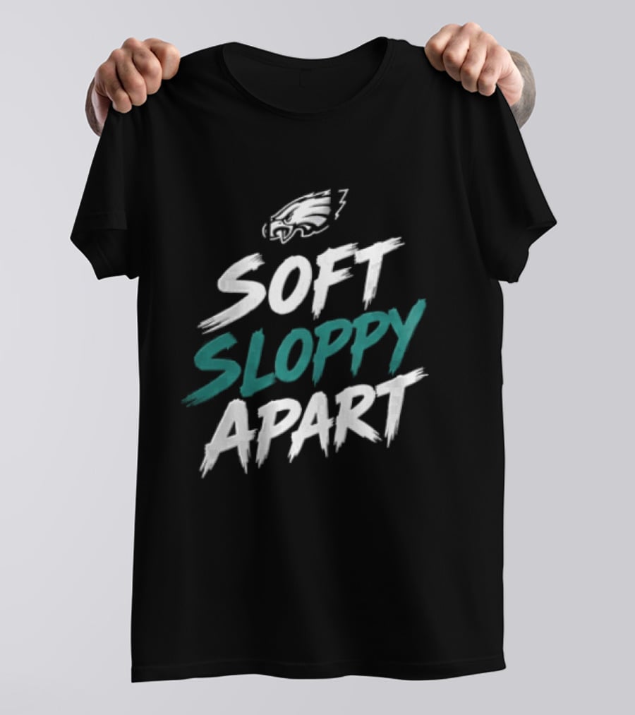 Philadelphia Eagles Soft Sloppy Apart Brush Stroke Eagle T-Shirt