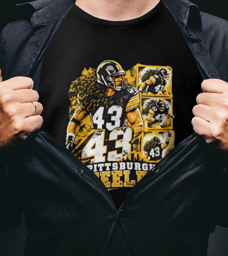 Pittsburgh Steelers 43 Football Player Tribute Sports Team Fan Gear T-Shirt