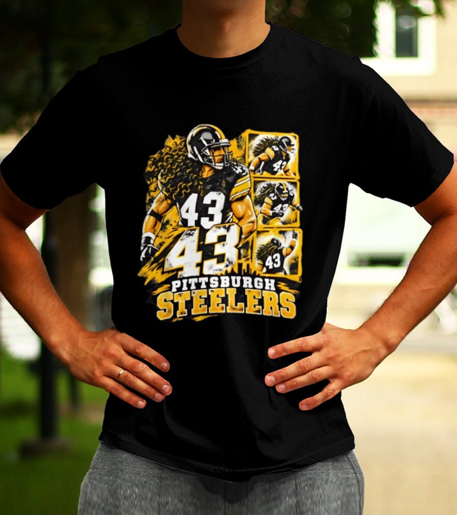 Pittsburgh Steelers 43 Football Player Tribute Sports Team Fan Gear T-Shirt