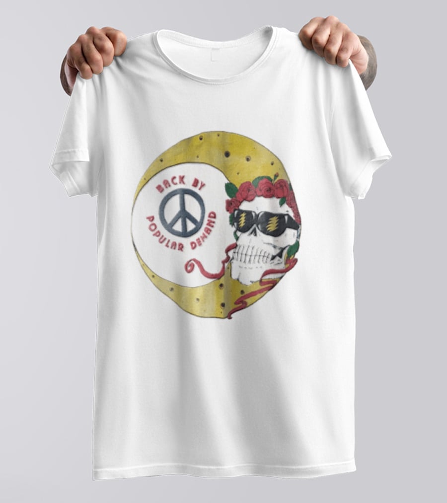 Back By Popular Demand Skull Sunglasses Lightning Peace Roses T-Shirt
