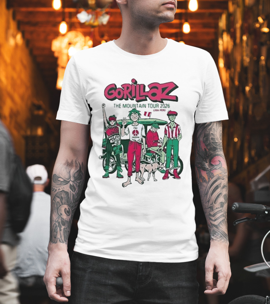 Gorillaz The Mountain Tour Lima Peru 2026 Arena 1 Park November 23 T-Shirt