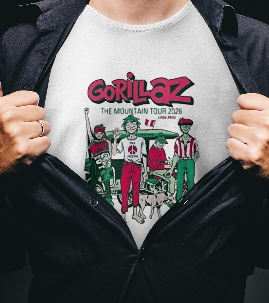 Gorillaz The Mountain Tour Lima Peru 2026 Arena 1 Park November 23 T-Shirt