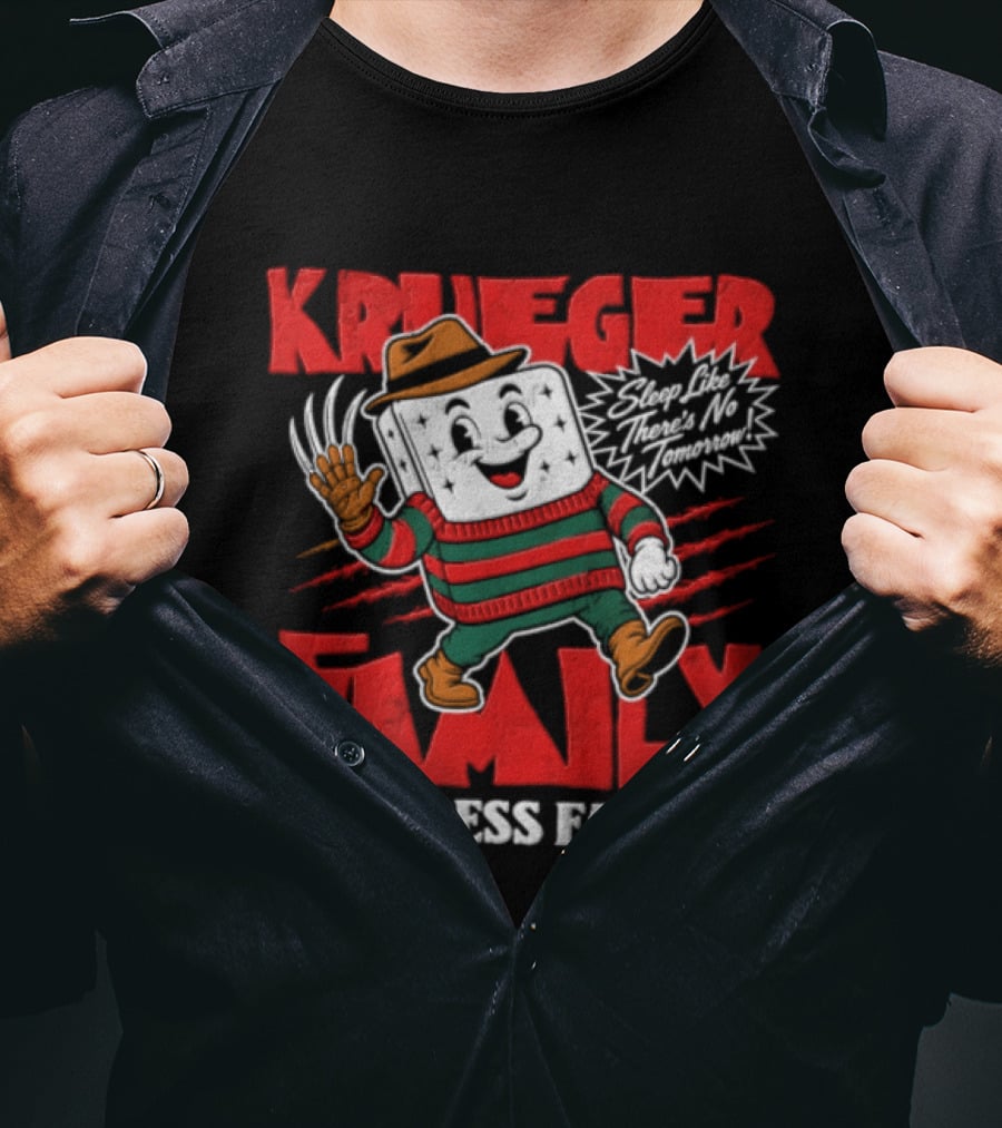 Freddy Krueger Family Mattress Factory Sleep Like There's No Tomorrow T-Shirt