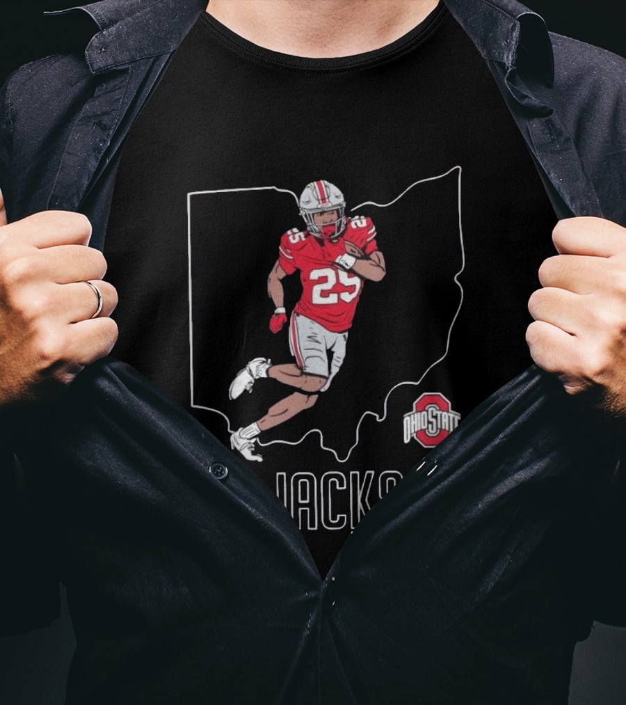 NCAA Ohio State Buckeyes Bo Jackson No 25 Caricature Football T-Shirt