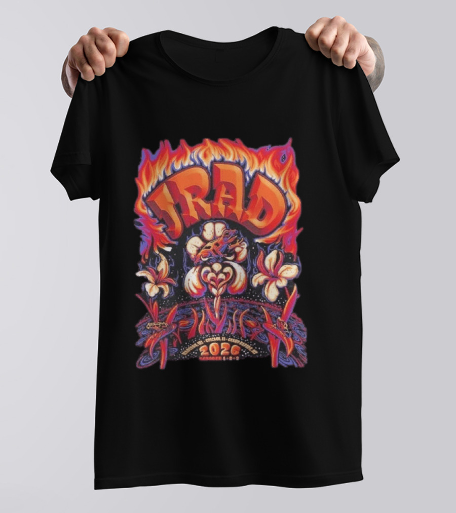 JRAD 2026 Tour With Floral Frog Flames For October In Chicago And Grand Rapids T-Shirt