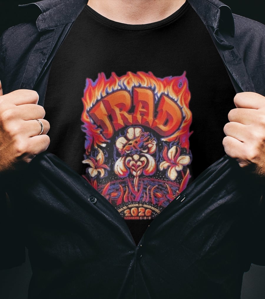 JRAD 2026 Tour With Floral Frog Flames For October In Chicago And Grand Rapids T-Shirt
