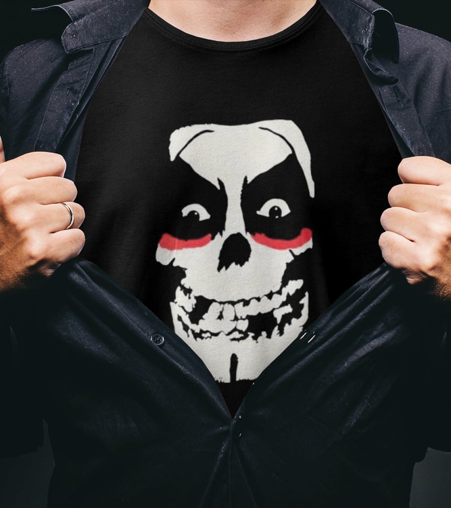 Original Misfits Skull With Danhausen Red Makeup Mechanics 2026 T-Shirt