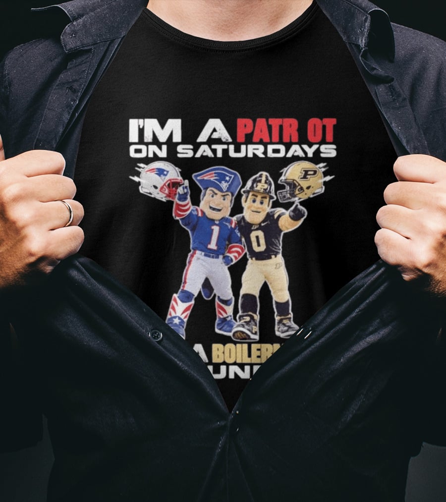 I'm A Patriot On Saturdays And A Boilermaker On Sundays Football Mascots T-Shirt