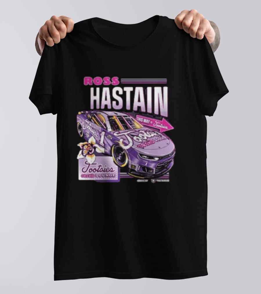 Ross Chastain Tootsies Orchid Lounge Trackhouse Racing Car #1 Racing Team T-Shirt