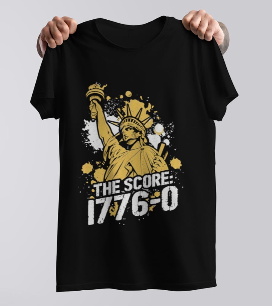 The Fat Electrician Statue Of Liberty 1776 0 Score T-Shirt