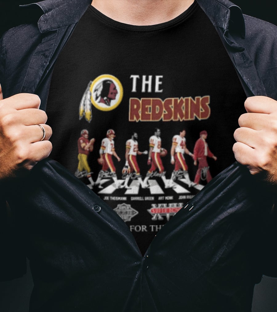 The Redskins Sonny Jurgensen Joe Theismann Darrell Green Monk John Riggins Joe Gibbs Thank You For The Memories T-Shirt
