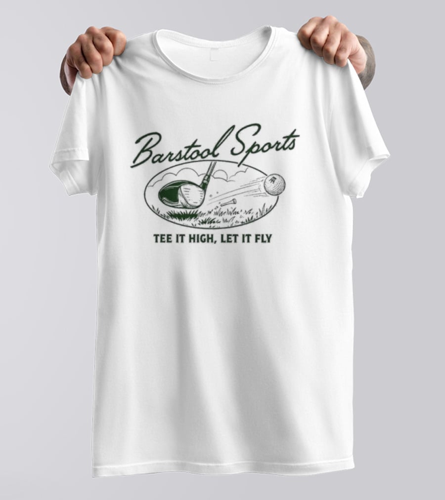 Barstool Sports It High Let It Fly Rocket Football Sky T-Shirt