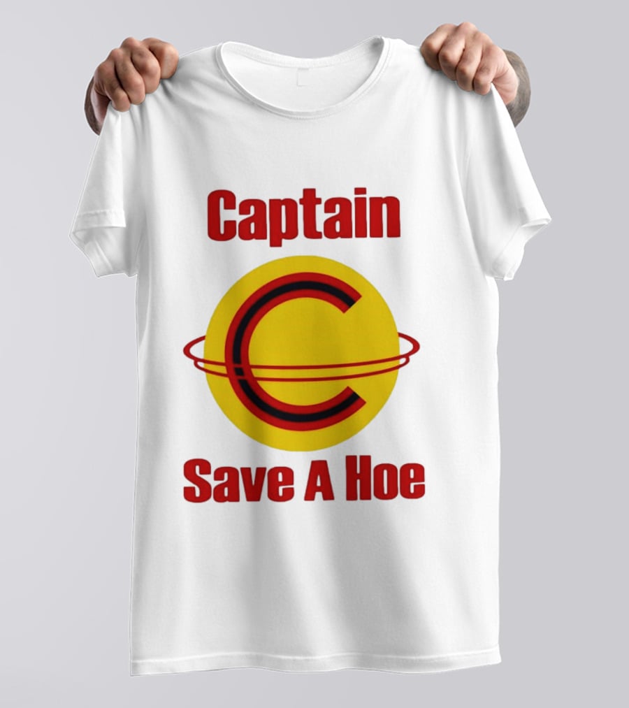 Captain Save A Hoe Humor Yellow C T-Shirt