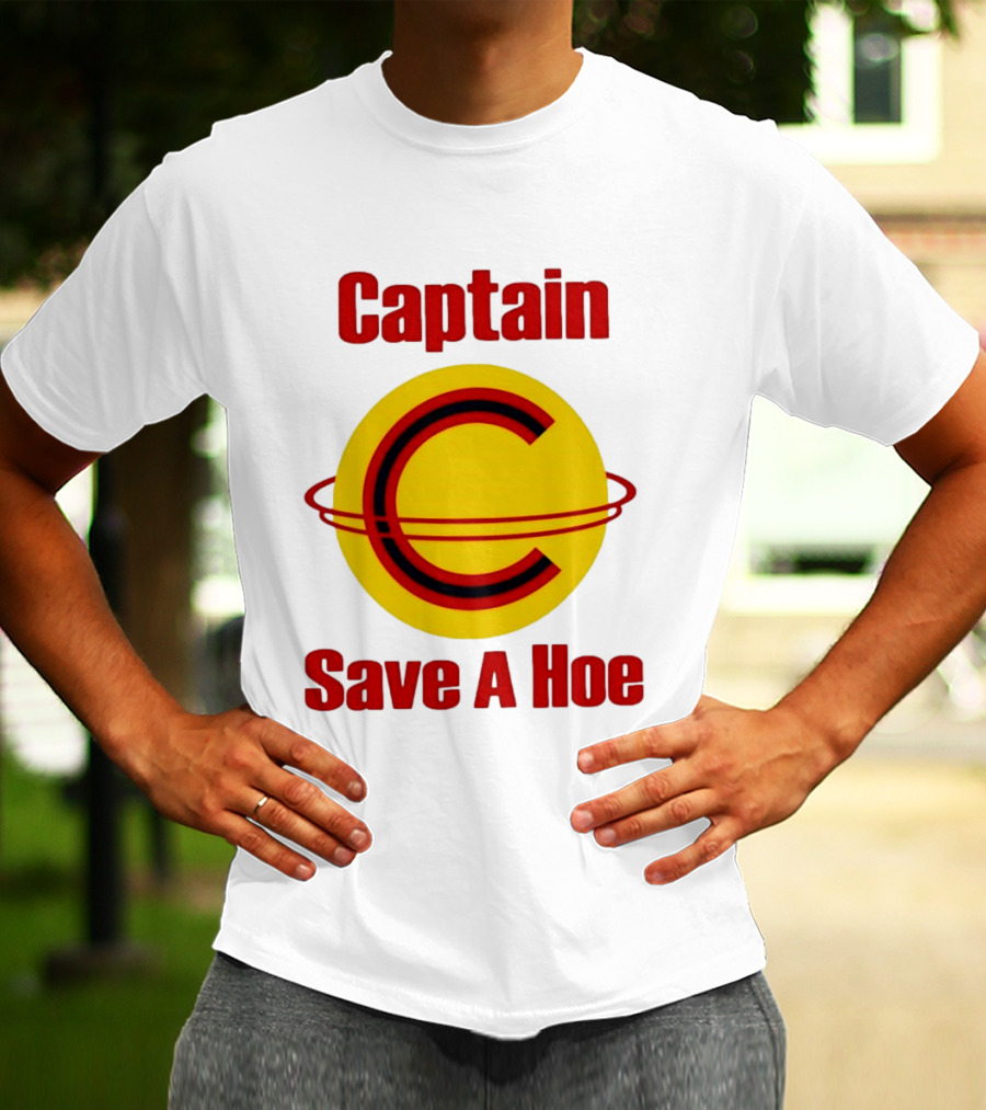 Captain Save A Hoe Humor Yellow C T-Shirt