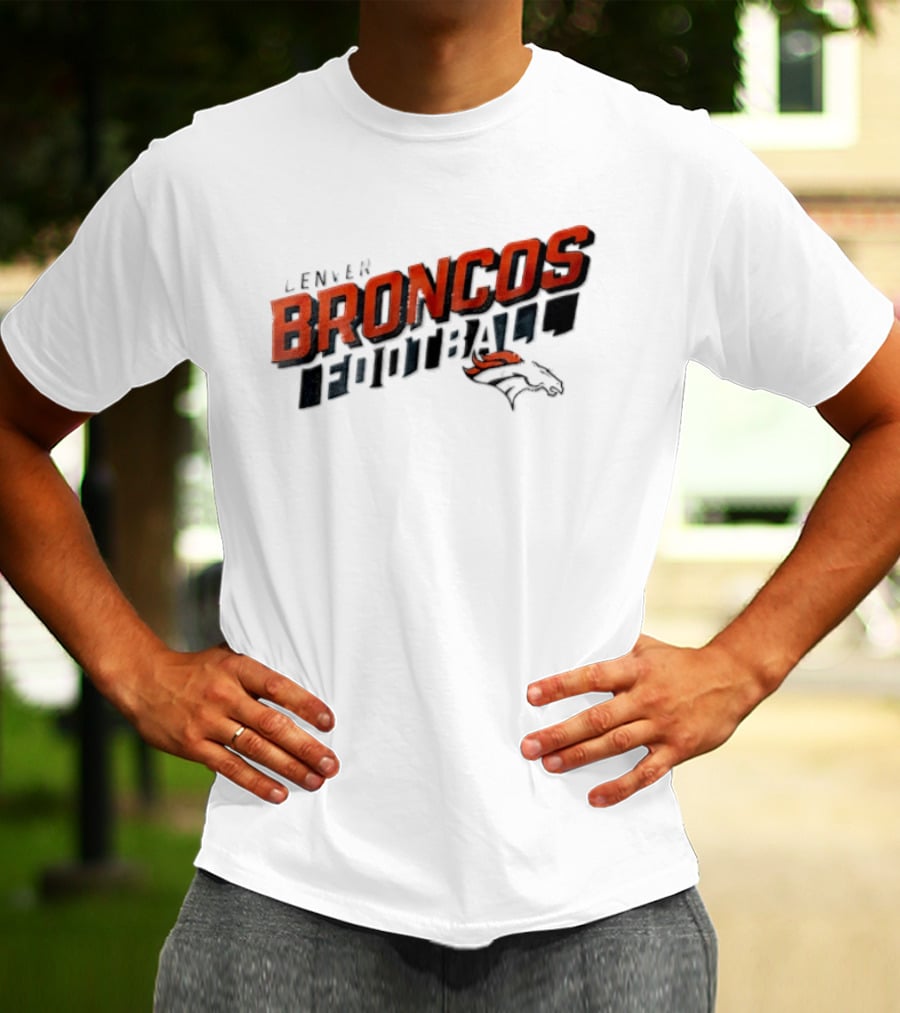 Denver Broncos Team Name NFL Football Broncos T-Shirt