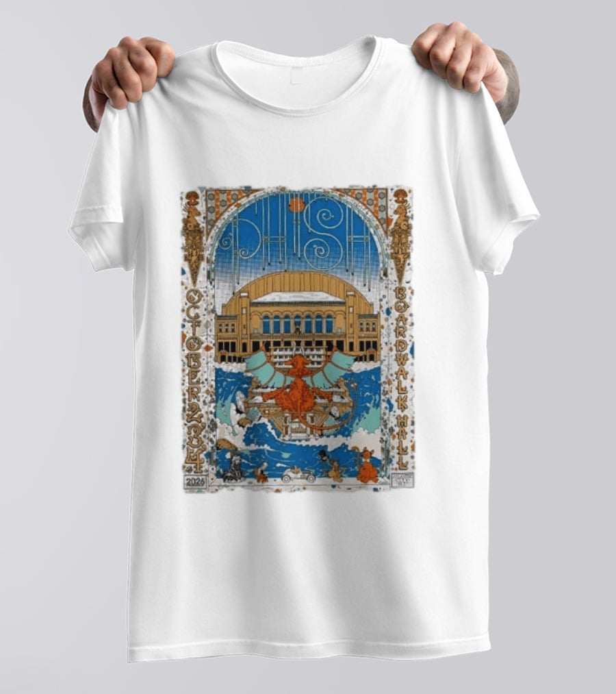Phish October 2026 Atlantic City Jim Whelan Boardwalk Hall LE T-Shirt